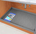 SIKADEER 37" x 19" Under Sink Mat Waterproof, Silicone Mat Kitchen Drawer Shelf by SIKADEER