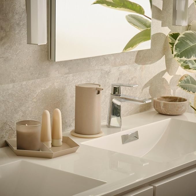 LINE+ARC Modern Easy-to-Press Soap Dispenser. Cute Bathroom Blue Marble Kitchen - Image 8