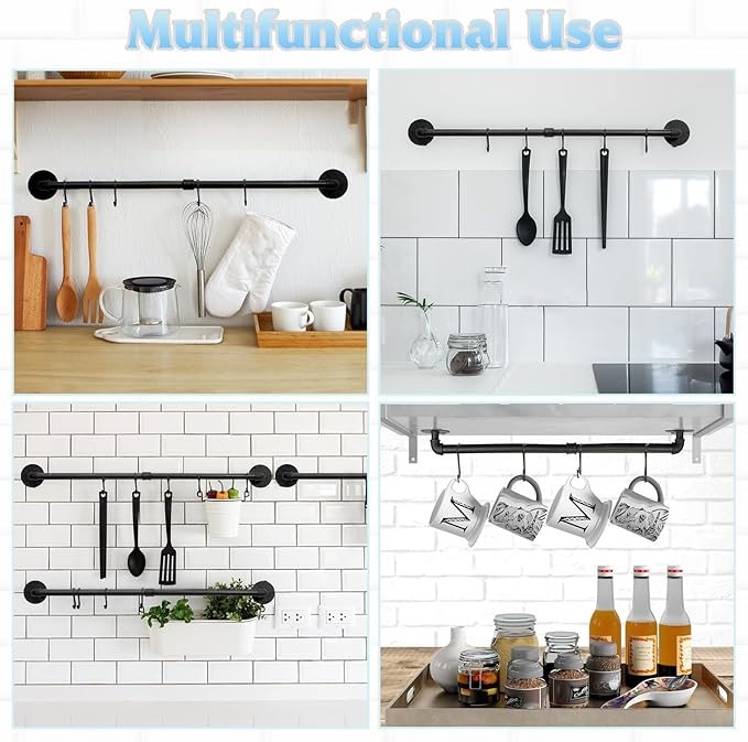 24 inch Pan Rack Wall Mounted Set of 2, Pan Hangers - Image 6