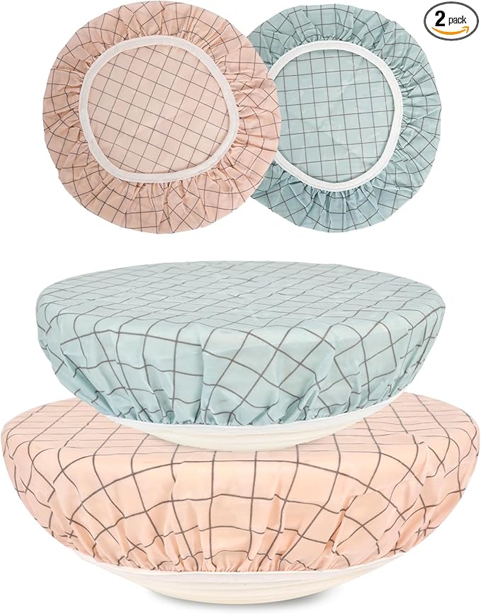 Reusable Bowl Covers for Bread Proofing（2 Large）- Cotton Beeswax Bowl Covers by Unknown