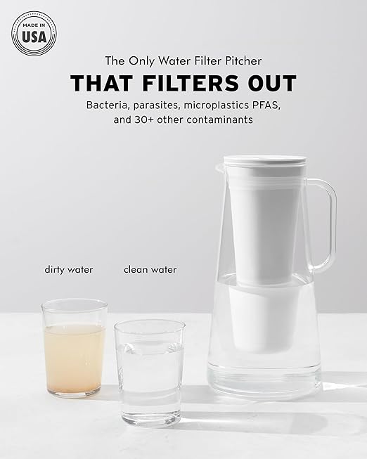 LifeStraw Home – Water Filter Pitcher, Stormy Blue, BPA Free Designed - Image 4