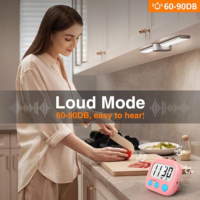 2 Pack Kitchen Timers Loud Ring Digital Timers - Image 2