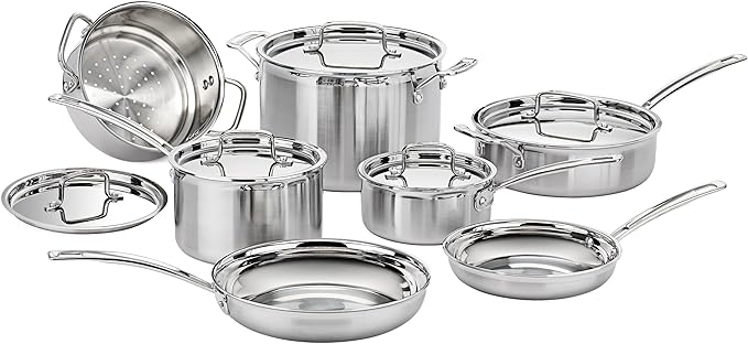 Cuisinart 12-Piece MultiClad Pro Triple Ply Stainless Stainless Steel Pots and by Cuisinart