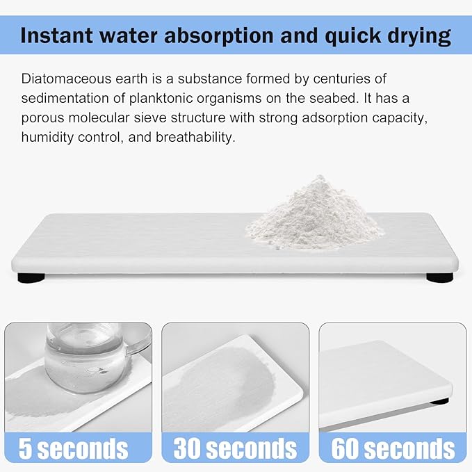 3PCS Stone Drying Tray, Water Absorbing Stone Tray - Image 4