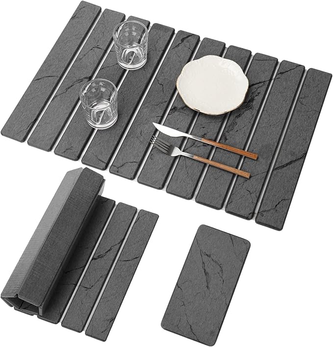 2 PCS Large Stone Dish Drying Mat by Unknown
