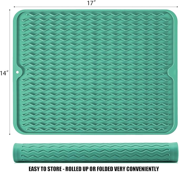 Large 17" x 14" Silicone Dish Drying Mat - Image 2