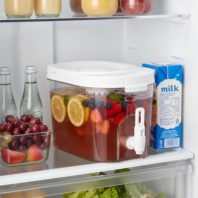 GLEAVI Beverage Dispenser with Spigot: Family Fridge Pitcher - Image 3
