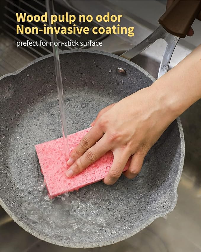 ARCLIBER Cellulose Sponges, Heavy Duty Scrub Kitchen Sponge, Clean Tough Messes - Image 7