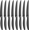 SuperCook Black Steak Knives Set of 8, Steak Knives Dishwasher Safe, Knife Set by SuperCook