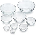 Duralex Le Gigogne Glass Mixing Bowl Set – 9-Piece Clear Stackable Prep Bowls by DuralexMadeInFrance