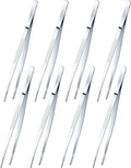 Yaomiao 8 Packs 8 Inch Bar Tweezers Silver Cocktail Tongs Long Garnish Tweezers by Yaomiao