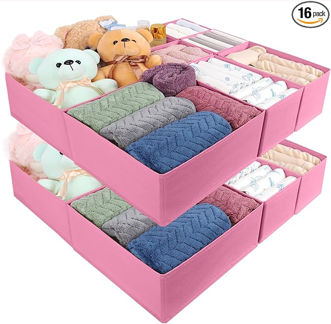 Drawer Organizer Clothes, 16 Pack Dresser Organizer Bins, Foldable Closet by Unknown