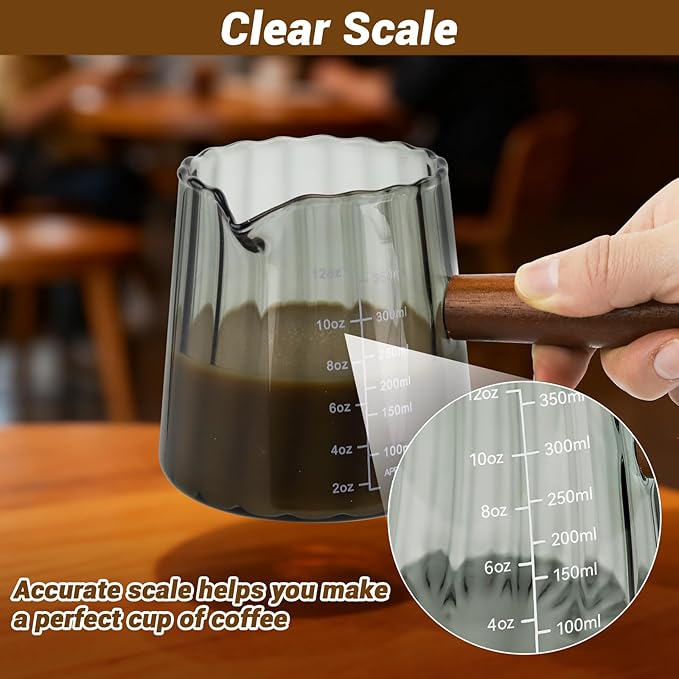 Espresso Measuring Cup 12 Oz, Espresso Glass Cups - Image 4