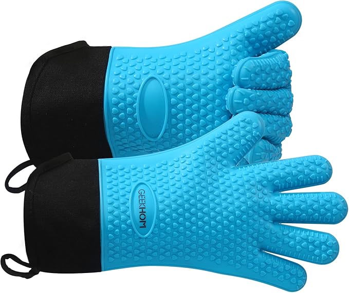 GEEKHOM BBQ Gloves Heat Resistant Oven Mitts by GEEKHOM