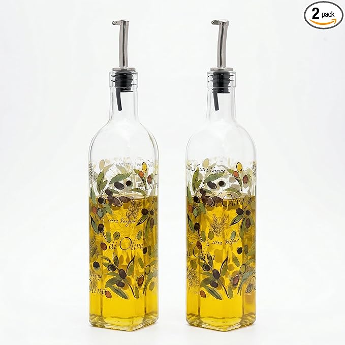 Topadorn 17 oz Olive Oil Dispenser Bottle Set by Topadorn