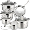 Daniks Standard 11-Piece Stainless Steel Cookware Set by Daniks