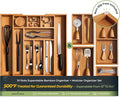 keechee 6-Piece Bamboo Drawer Organizer Set, 2.2" Deep Multi-Use Organizers by Keechee