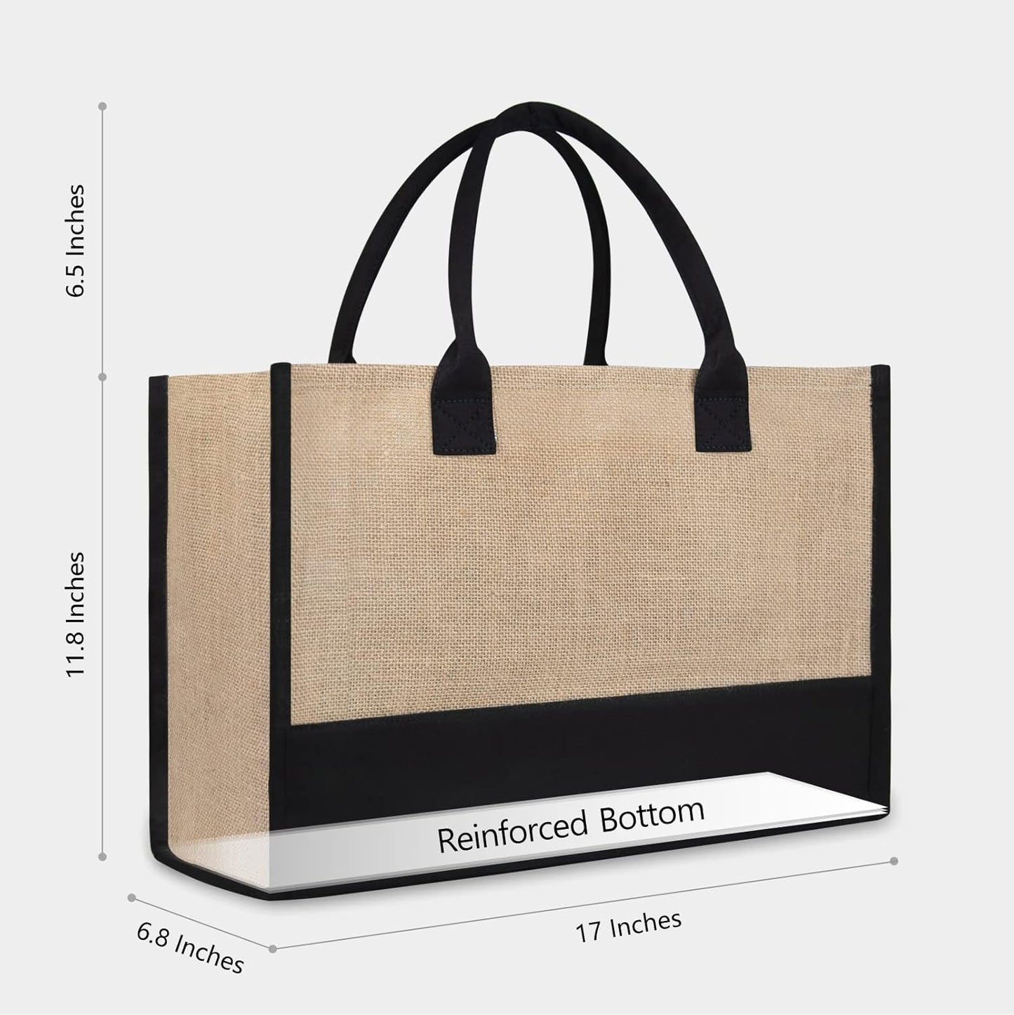 TOPDesign Initial Jute/Canvas Tote Bag, Personalized Present Bag, Suitable for Wedding, Birthday, Beach, Holiday, is a Great Gift for Women, Mom, Teachers, Friends, Bridesmaids (Letter H)
