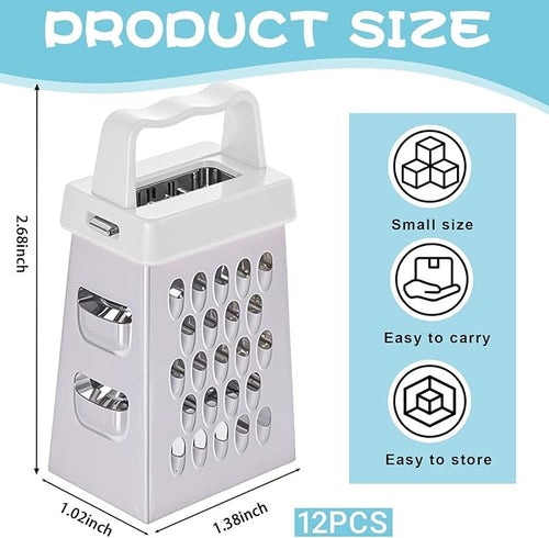 12 Pcs Mini Cheese Grater Stainless Steel Box Grater - Image 2