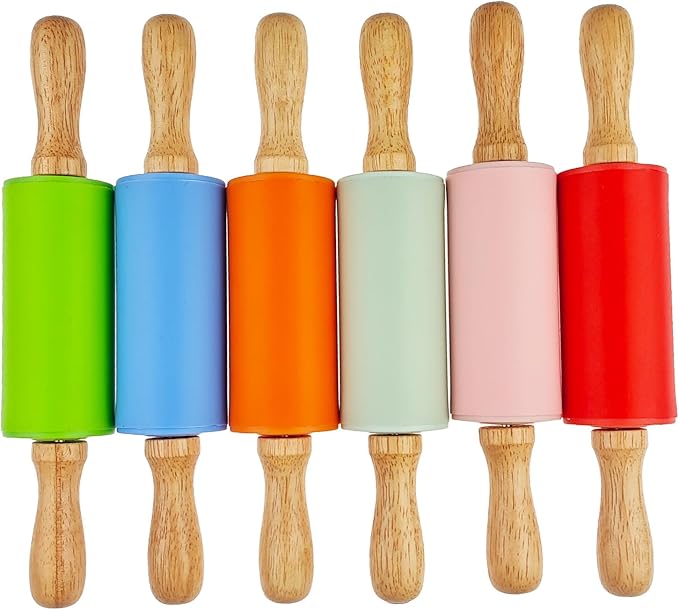 12 Pack Small Rolling Pin for Kids, 9 Inch Kids Rolling Pin for Home Kitchen - Image 5