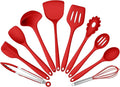 Silicone Cooking Utensils Set of 10, Kitchen Utensils Set by Leonyo