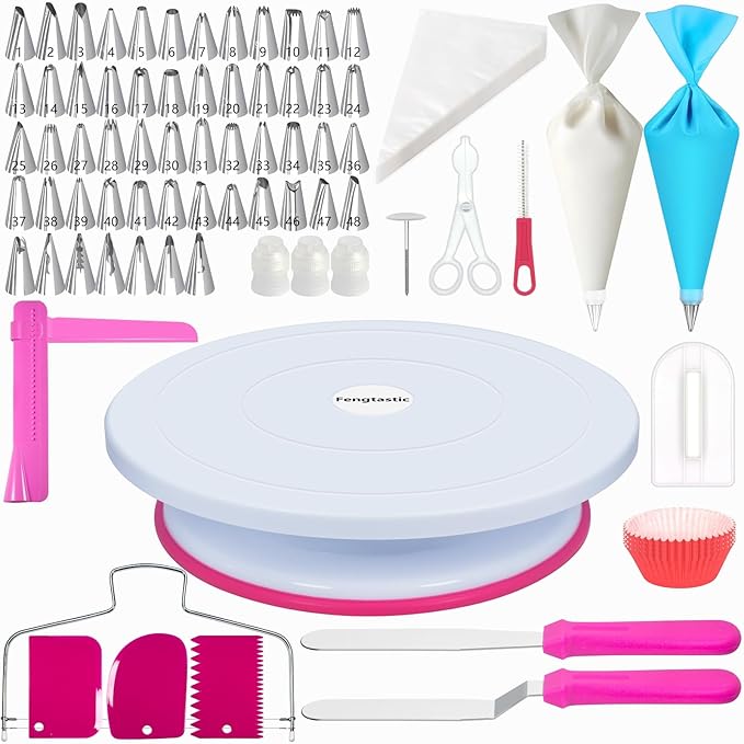 200PCs Cake Decorating Supplies Kit by Fengtastic