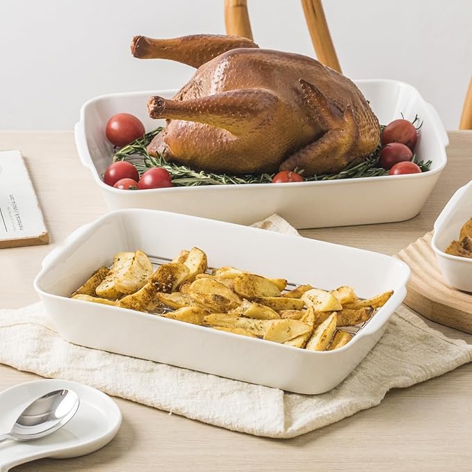 HOMBENE 3.3 QT Ceramic Baking Dish, Lasagna Pan - Image 7
