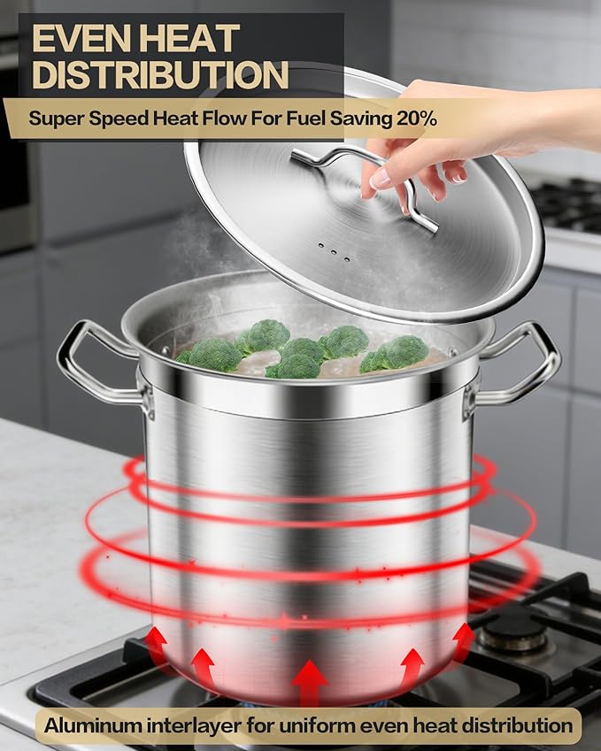STOCKPOT 20 Quart Soup Pot - Image 6