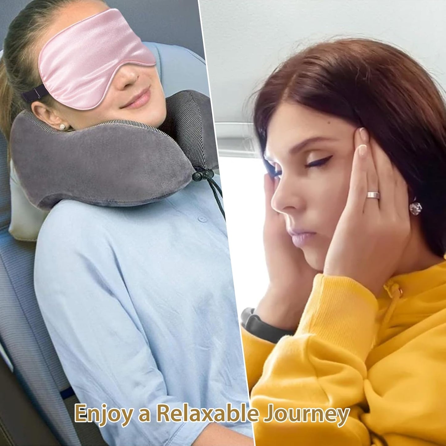 Silk Sleep Masks for Sleep, 4 Pack Super Soft Sleep Mask for Women & Men, 100% Blackout, Zero Eye Pressure, Blindfold with Adjustable Strap, Travel Eye Covers (Black, Pink, Blue, Grey)