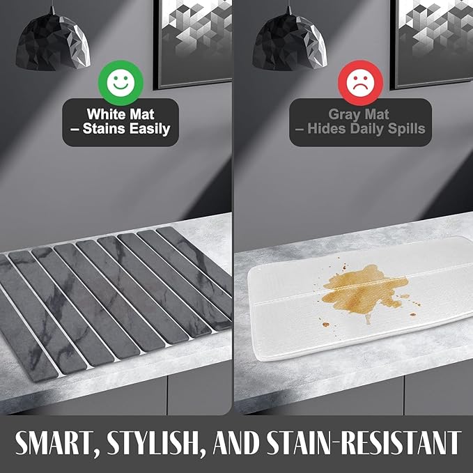 2 PCS Large Stone Dish Drying Mat - Image 5