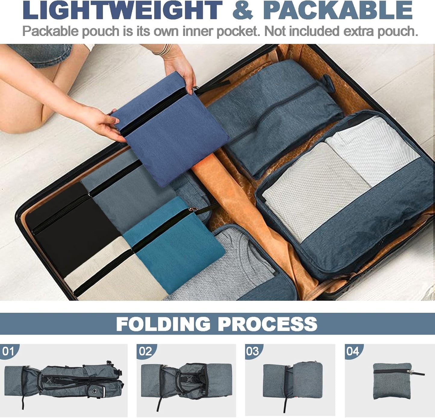 Seektop 15L Small Hiking Backpack for Women Men, Foldable Packable Backpack with Phone Pocket, Lightweight Travel Daypack for Hiking Camping Outdoor (Gray)