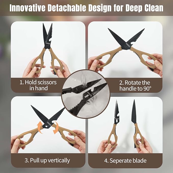 Kitchen Scissors All Purpose, Extra Sharp Kitchen Shears - Image 9