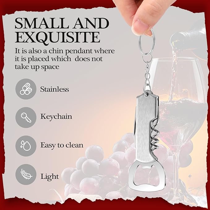 Ziliny 24 Pcs Bottle Opener Keychain Bulk Wine Bottle Beer Opener Keychain - Image 3