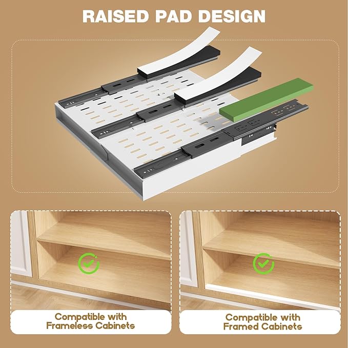Seinloes 2 Pack Pull Out Cabinet Organizer - Image 3