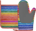 Colorful Graffiti Oven Mitts and Pot Holders Sets Rainbow Silicone Heat by Unknown