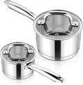 E-far Stainless Steel Saucepan - 2QT & 3QT by E-far