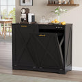 Double Tilt Out Trash Can Cabinet, Wooden Farmhouse Kitchen Garbage Bin by BOXACTION
