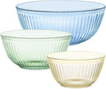 Pyrex Colors Tinted 3-PC, Unlidded Small/Medium/Large Glass Mixing Bowls by Pyrex