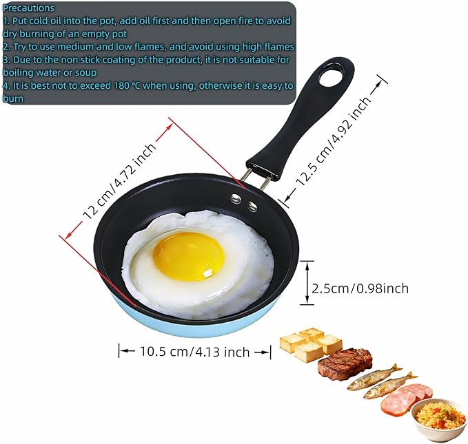 4.7 Inch Mini Skillet, Non-Stick Egg Pan - Image 8