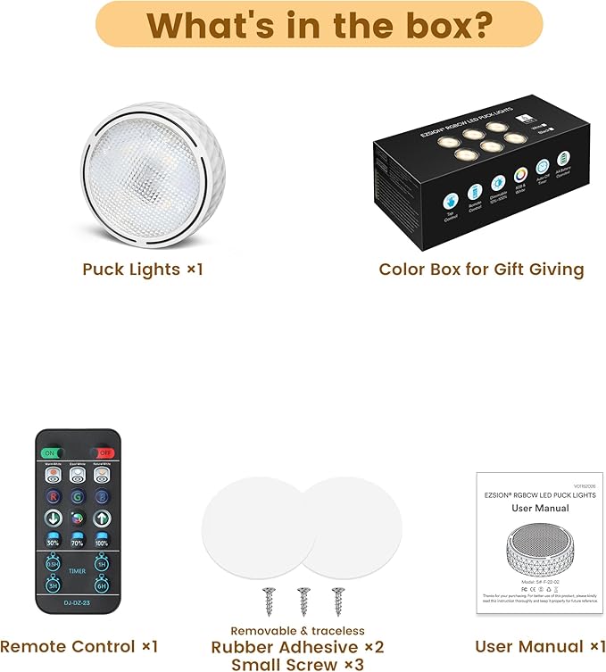 Under Cabinet Lighting, Battery Operated LED Puck Lights - Image 5