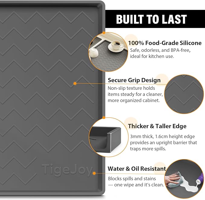 TigeJoy 37" x 22" Under Sink Mats - Image 3