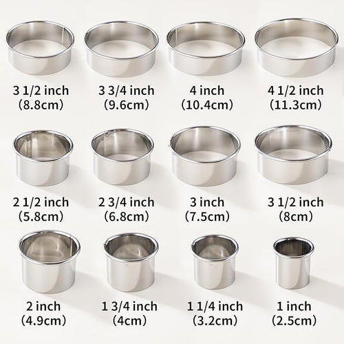 12 Pcs 304 Stainless Steel Biscuit Cutter Set - Image 2