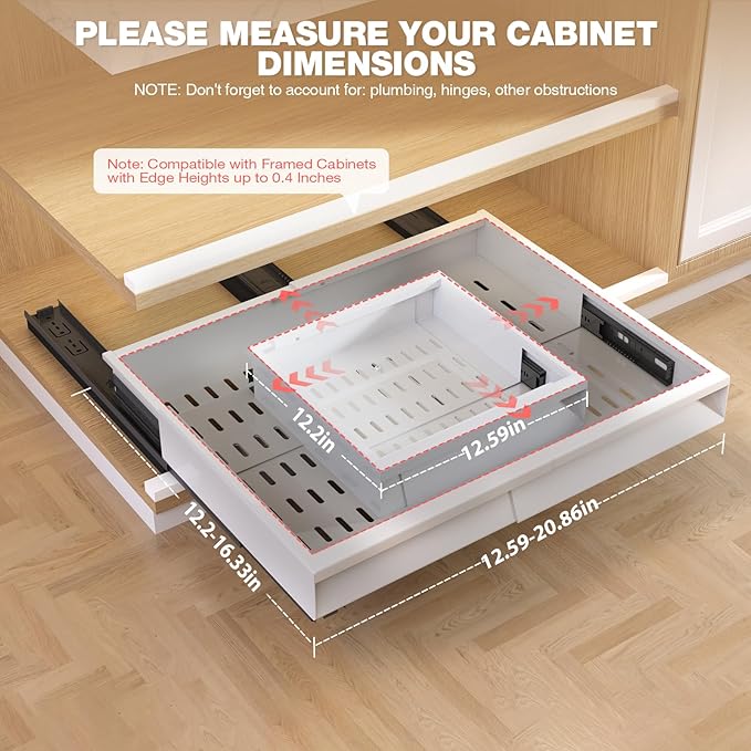 Seinloes 2 Pack Pull Out Cabinet Organizer - Image 5