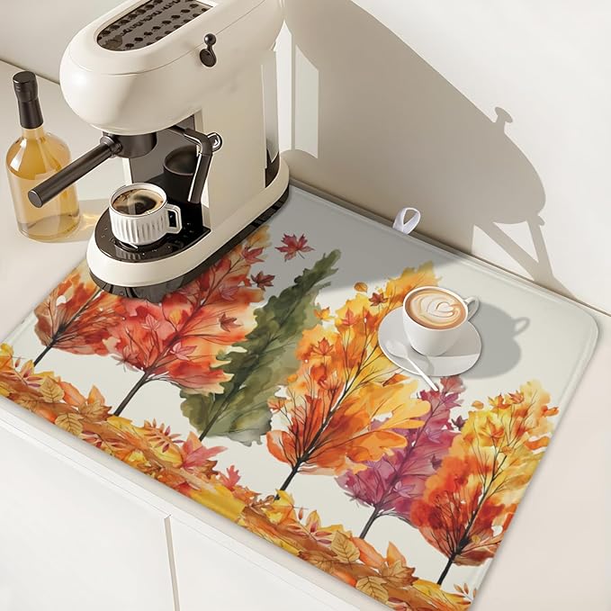 Fall Maple Leaves Dish Drying Mat - Image 6