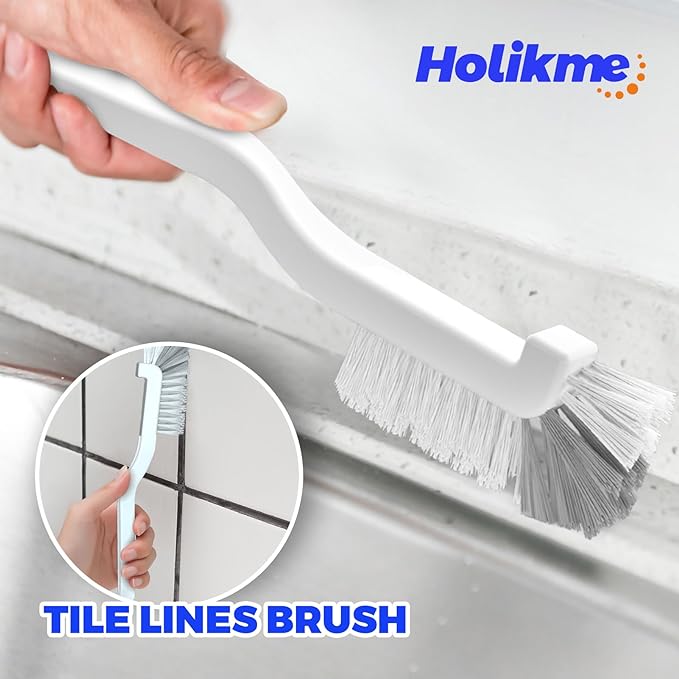 Holikme 6 Pack Dish Brush with Handle Kitchen Cleaning Brush Set - Image 3
