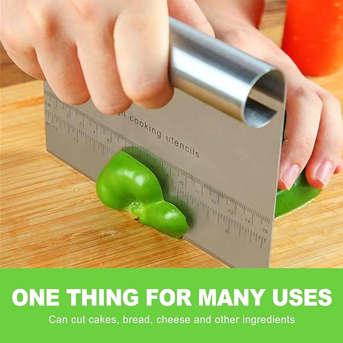 2 Pack Stainless Steel Dough Scraper Set - Image 5