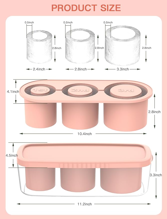 Ice Cube Tray for Tumbler Cup 30Oz-40Oz, Easy Fill and Release Ice Maker for - Image 3