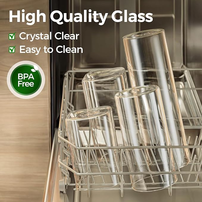 ComSaf 0.7 Qt Glass Food Storage Jars Set of 4, Pantry Organization Jar - Image 4
