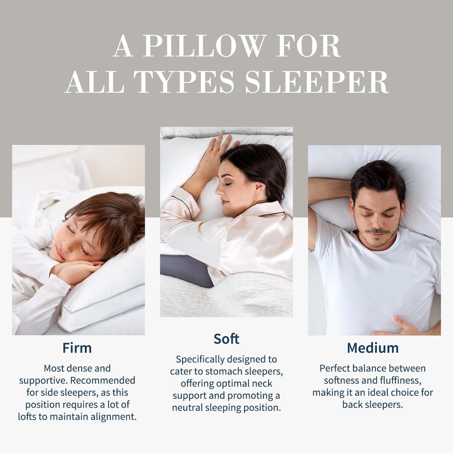 Globon Luxury Feather Down Pillow King Size,Medium Firm Gusseted Bed Pillows for Sleeping, Hotel Collection Fluffy Pillow, 18"X34", Pack of 1