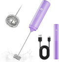 Rechargeable Milk Frother Handheld, 2-IN-1 Dual Spring Whisk Electric Frother by NewEnglandStories
